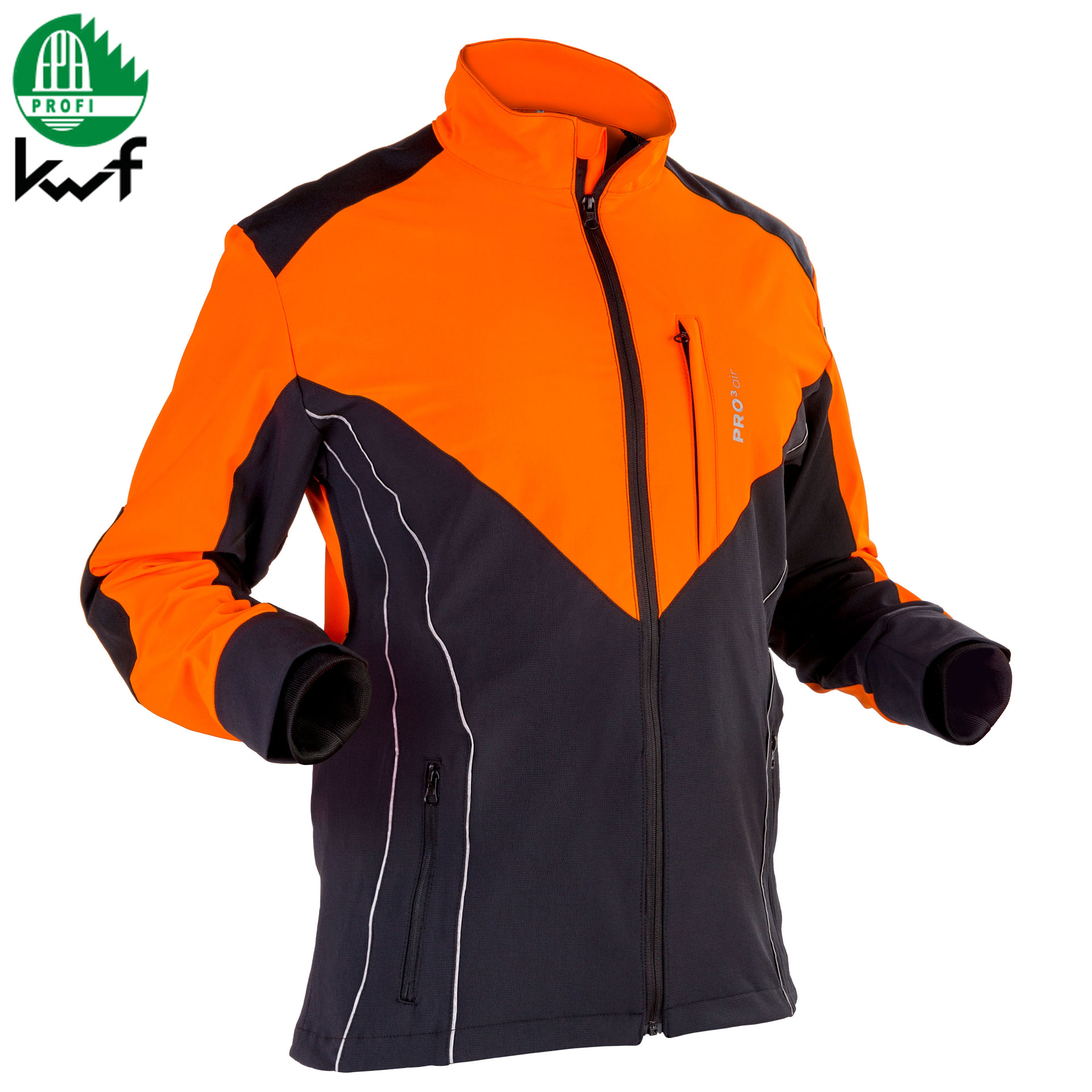 GRÜNHOLZ® Pro³®air Forstjacke orange-anthrazit - KWF-Profi