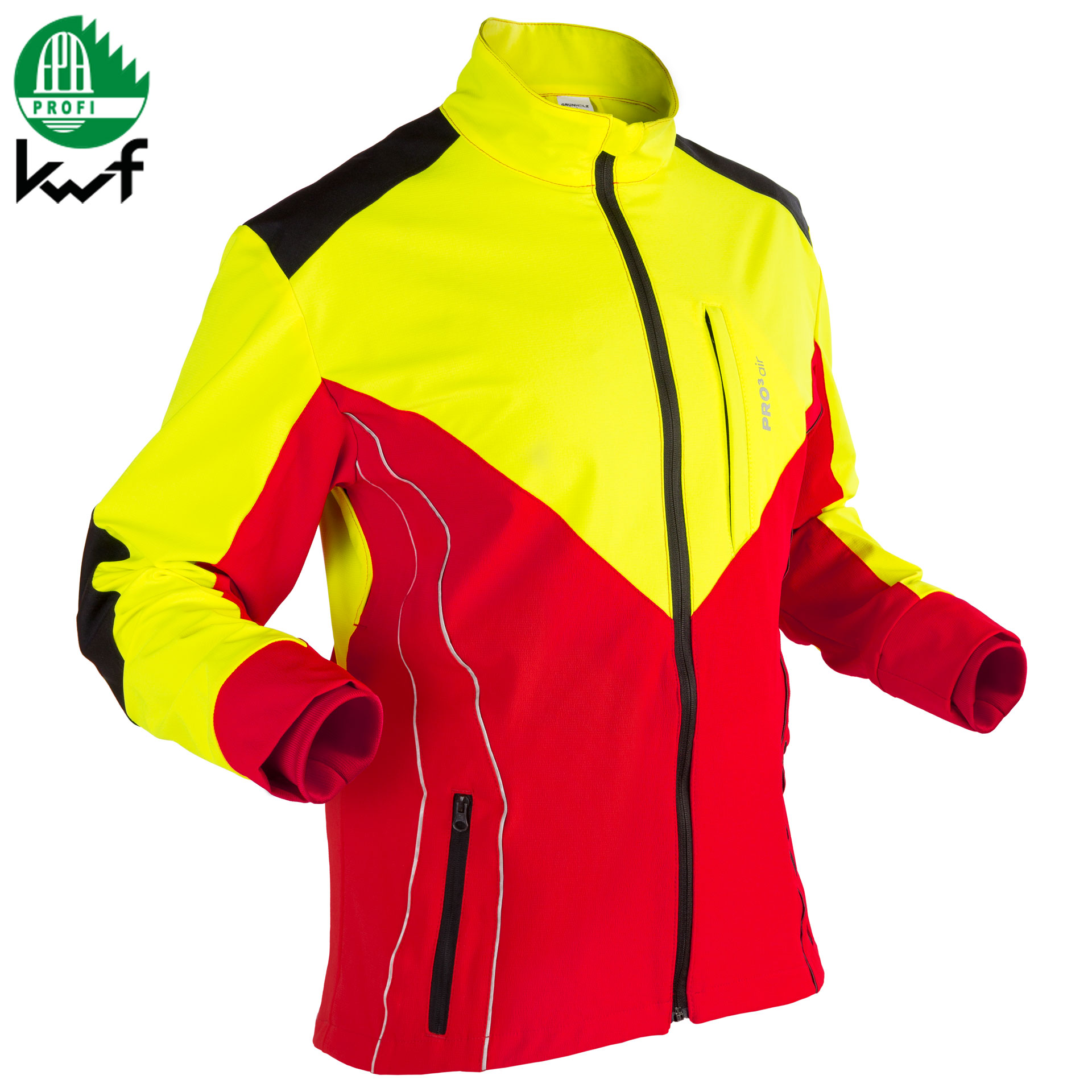 GRÜNHOLZ® Pro³®air Forstjacke rot-gelb - KWF-Profi