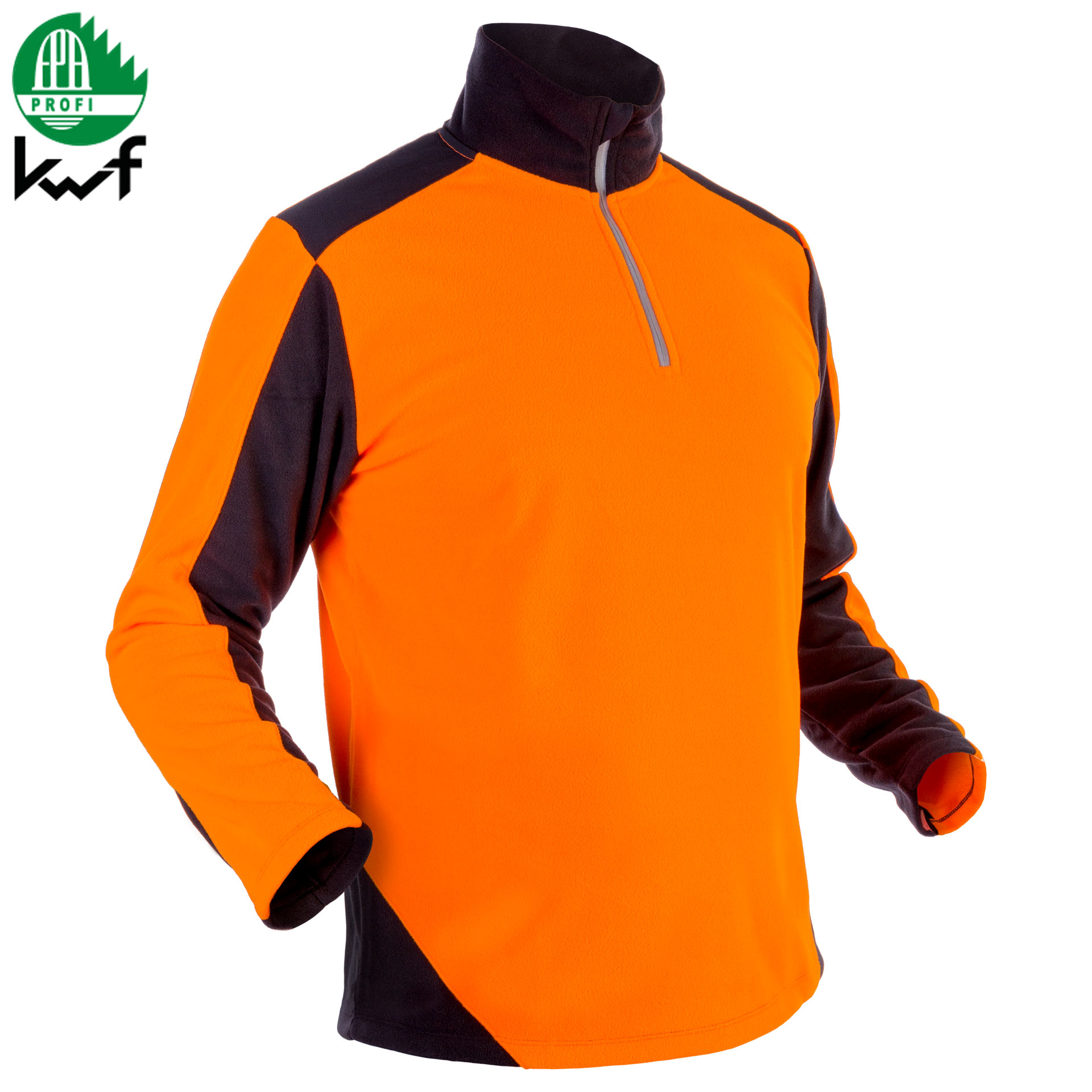 GRÜNHOLZ® Pro³® Fleeceshirt orange-anthrazit - KWF-Profi