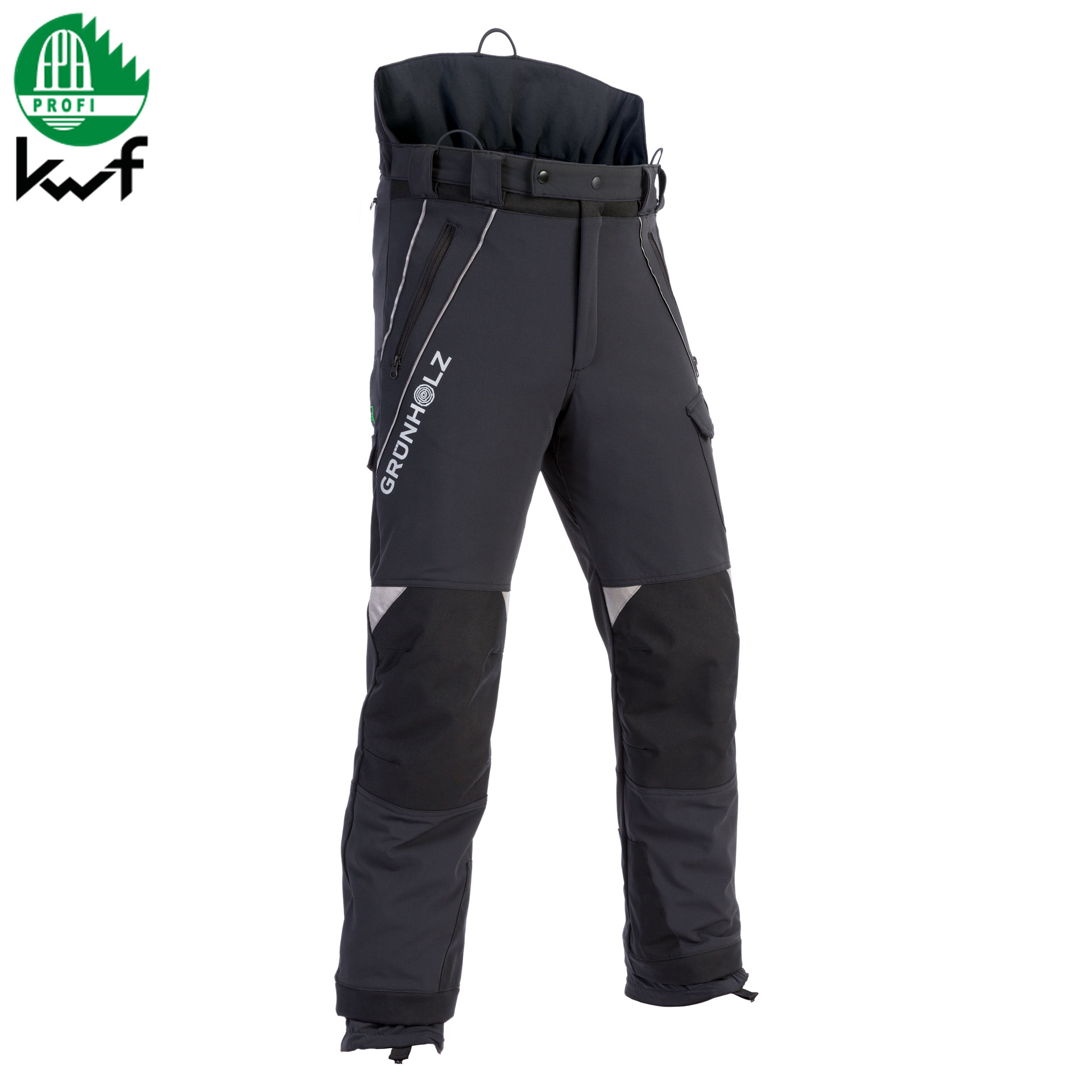 GRÜNHOLZ® Pro³®air Schnittschutzhose anthrazit - KWF-Profi